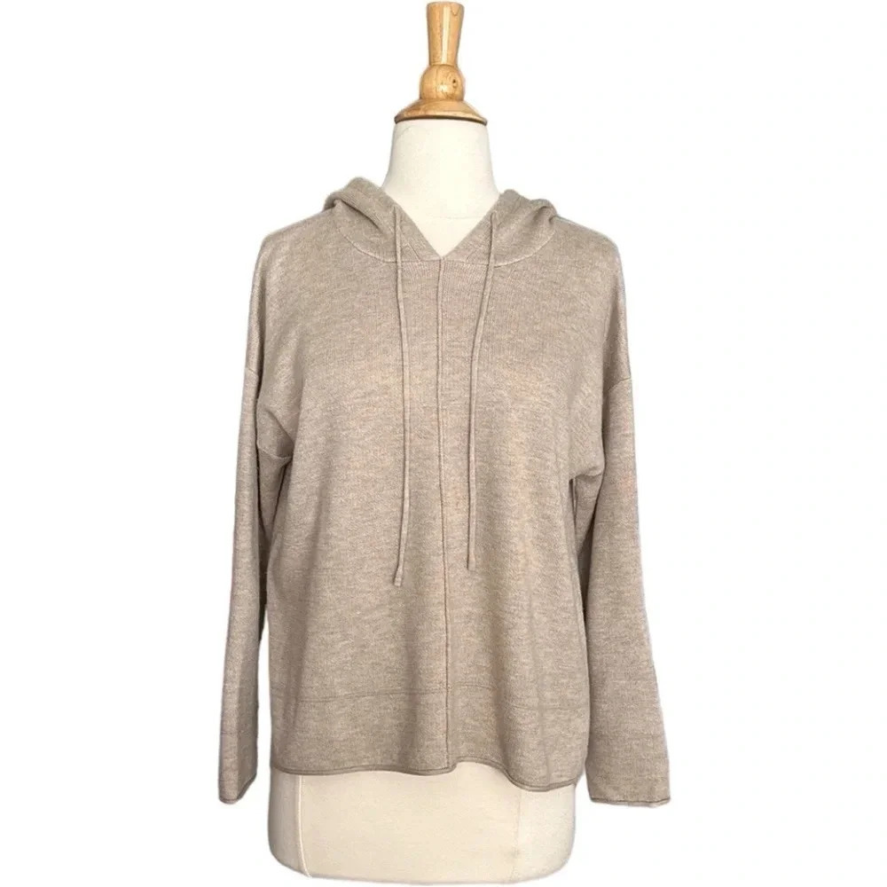 NAP Hoodie Sweater Heverly Relaxed‎ Knit Lounge Wear Camel Tan, Size Small